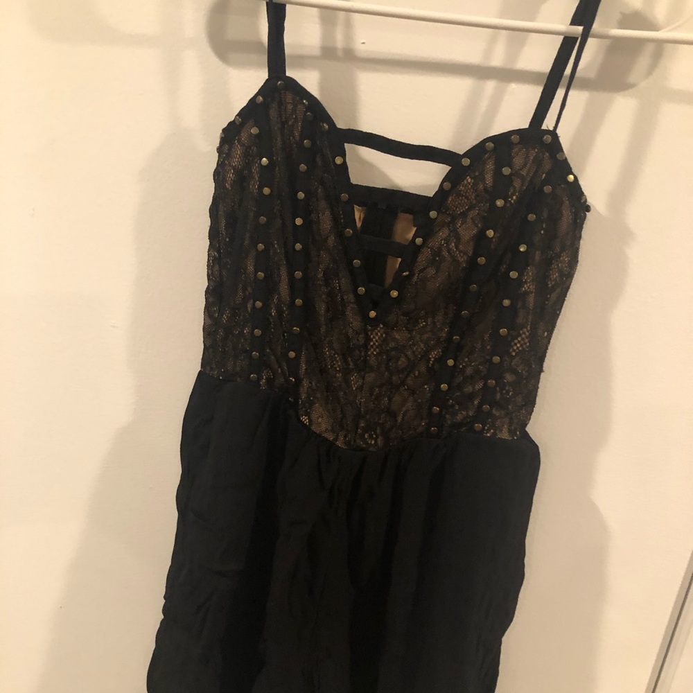 Black edgy romper